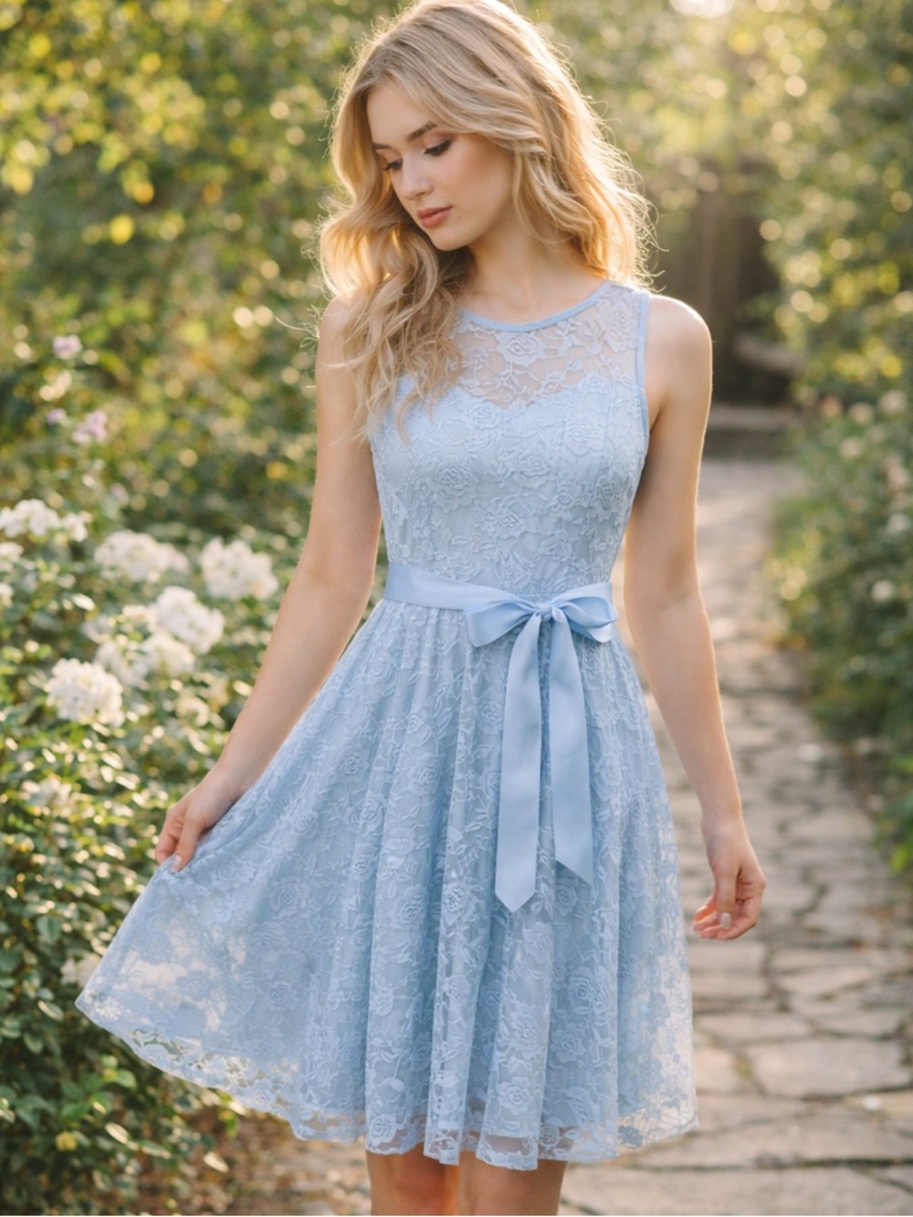 Blue Lace Fit & Flare Dress Small Screen Worn Cruel Intentions Hero Character